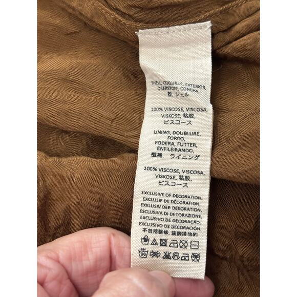 Free People bohemian gold/brown embroidered beaded floral embellishments XS - Picture 7 of 8